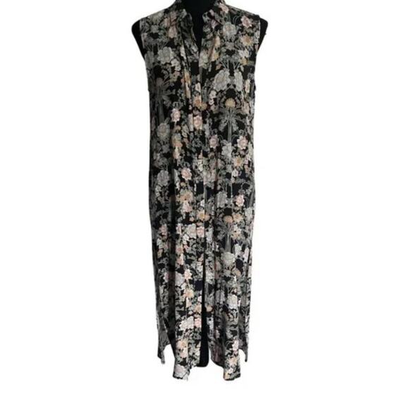 Zara Dresses & Skirts - Zara Floral Black Midi Dress